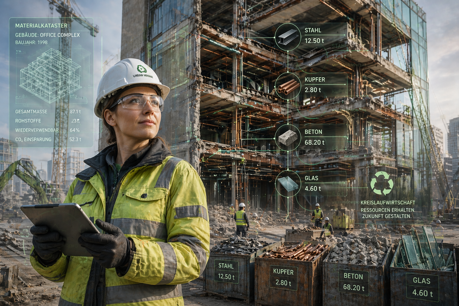 Welche Rohstoffe stecken in Gebäuden