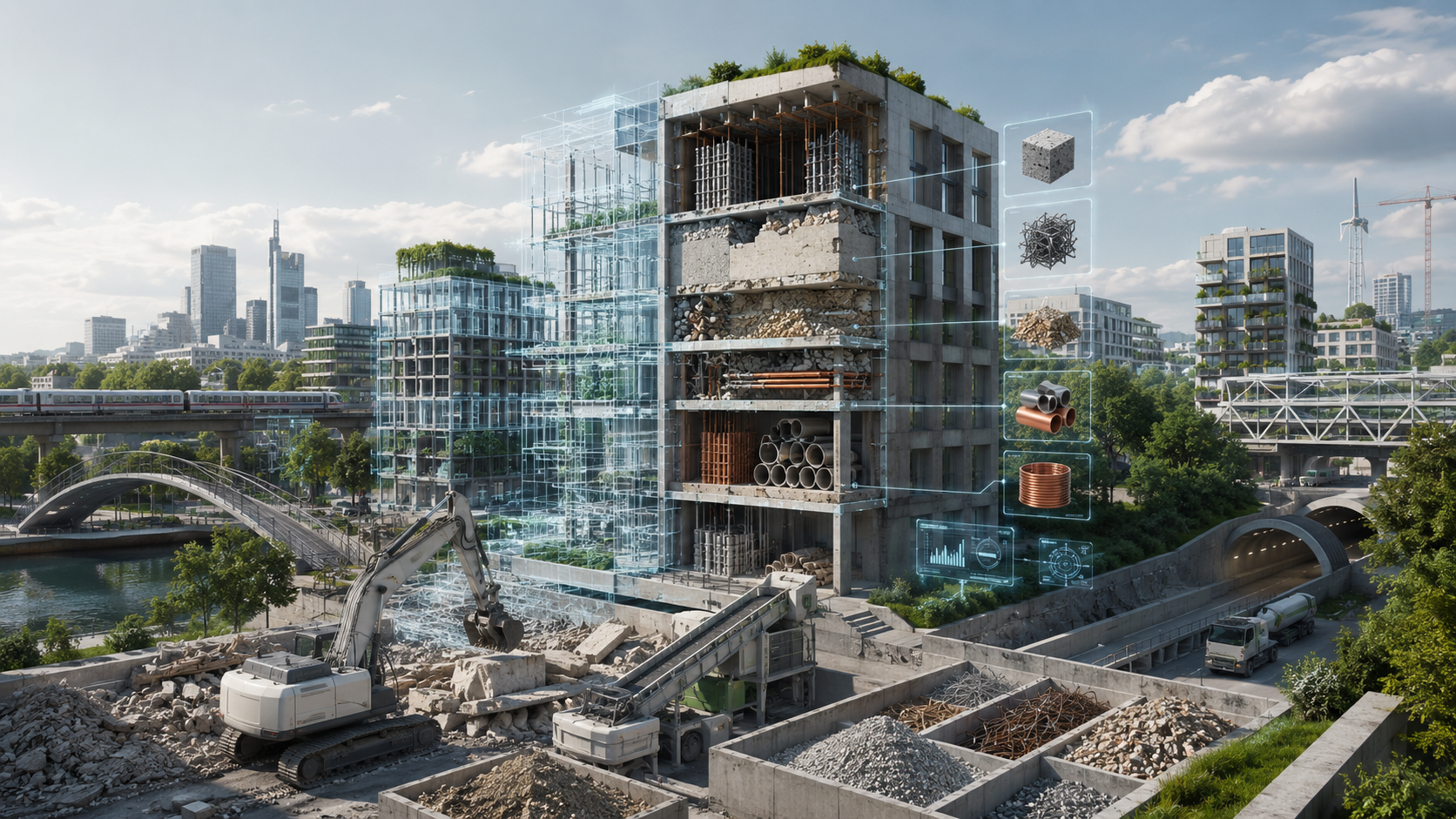 Gebäude als Rohstofflager Die neue Rolle von Beton in der Kreislaufwirtschaft.